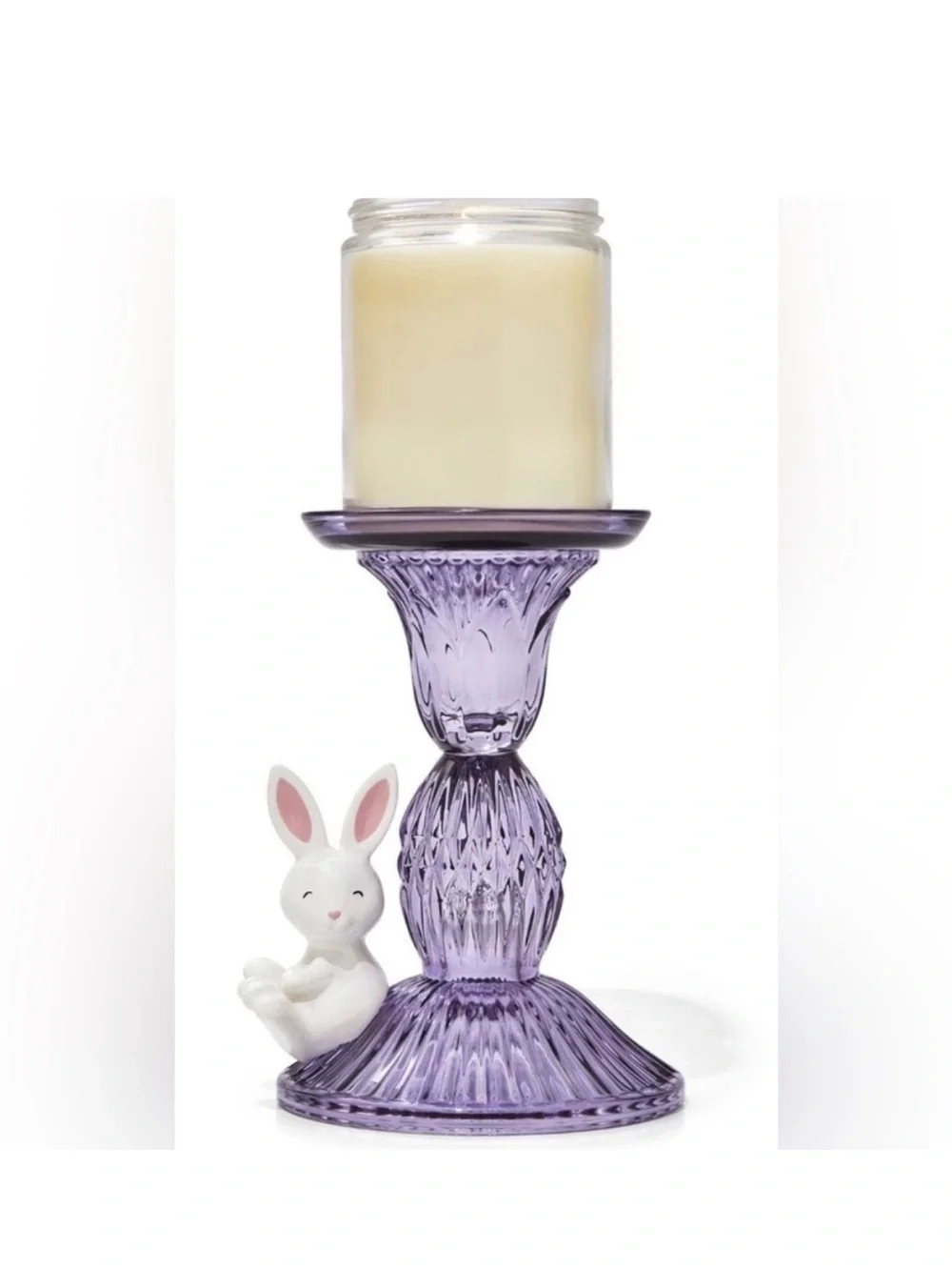 Bath & body works Purple bunny rabbit single wick candle holder new